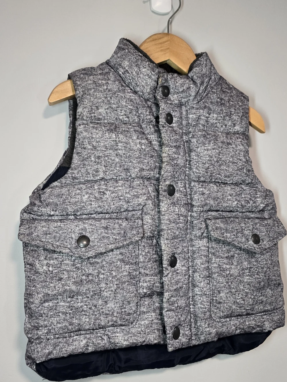GAP Gray Quilted Puffer Vest